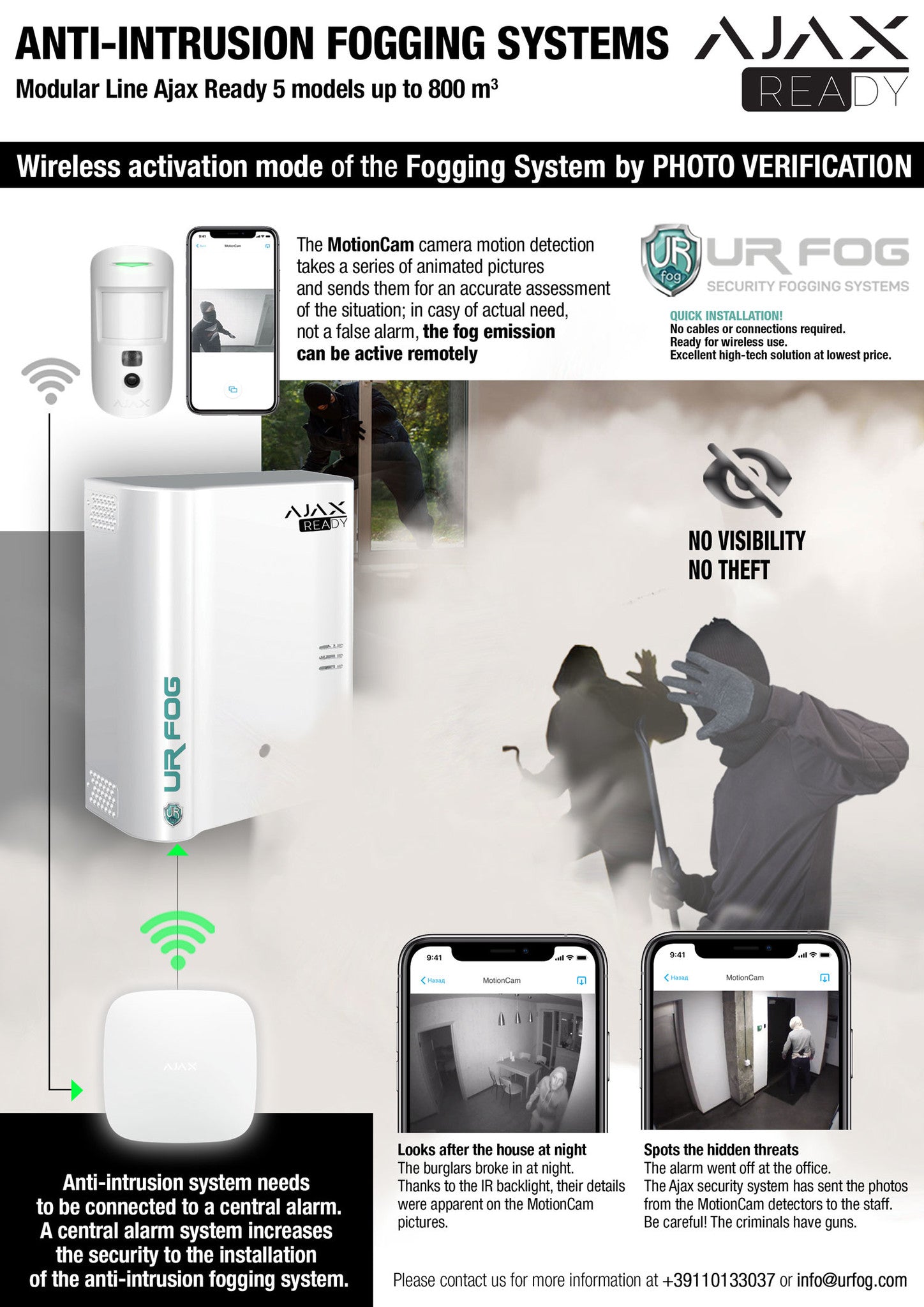 FPU03ESM500A Mist Machine - High Capacity 500m³ Cooling System for Outdoor & Industrial Use | Ajax Ready | Perfect for Patios, Warehouses & Greenhouses