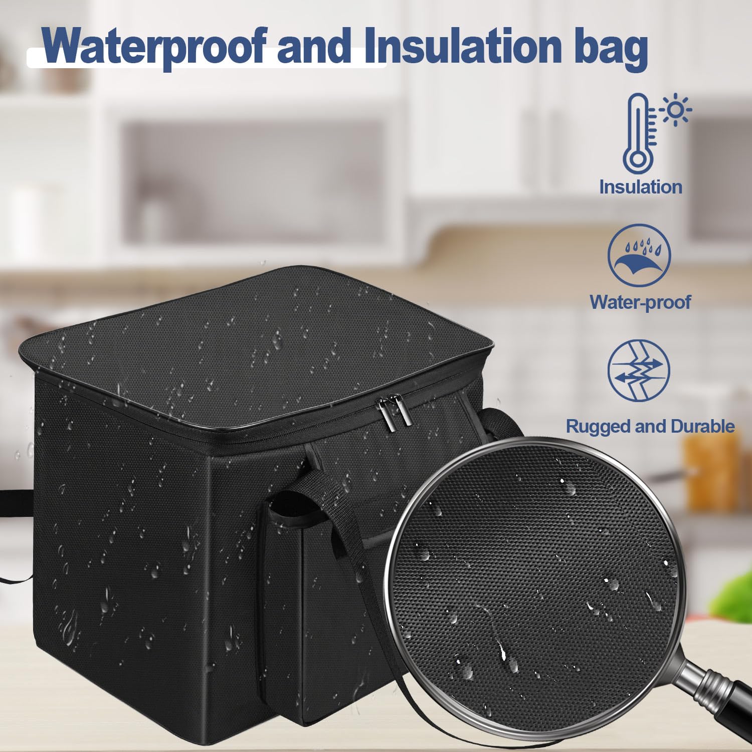 **Portable Waterproof Carrying Bag for Ninja Crispi Air Fryer FN101 – Travel Case with Aluminum Foil Lining for Outdoor, Camping & Picnics**