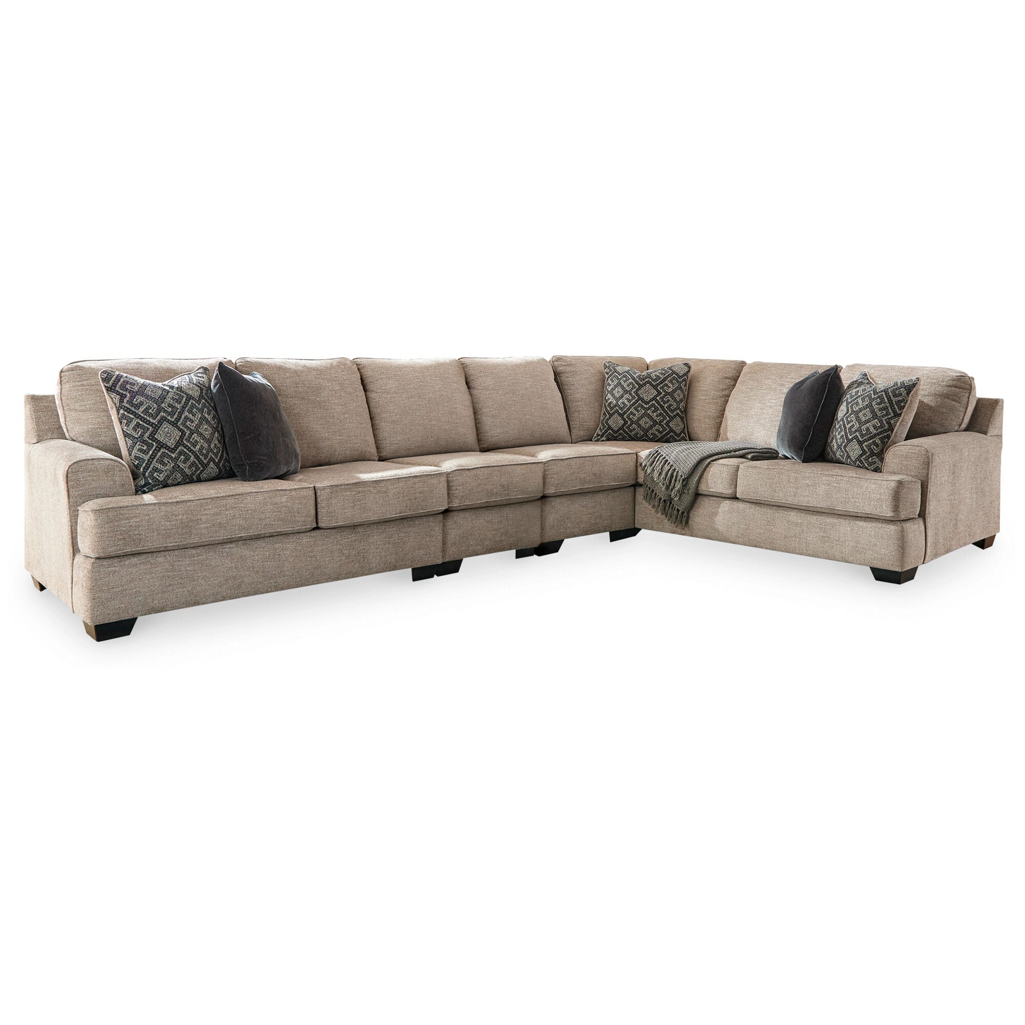 Bavarian 4-Piece Right Sectional Sofa Set - Modern L-Shaped Couch for Living Room, Family Room & Home Theater