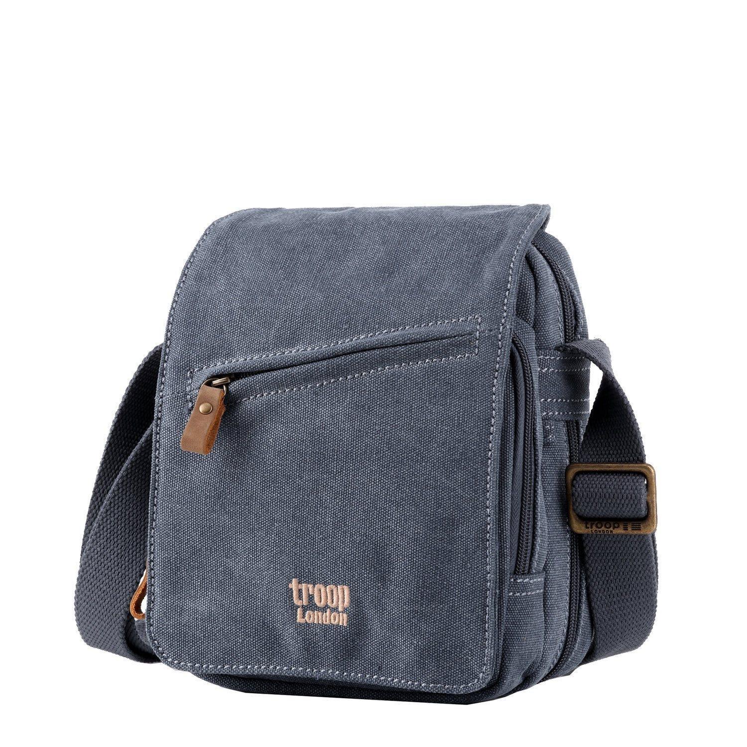 TRP0239 Troop London Classic Canvas Crossbody Bag - Stylish & Durable for Travel, Work & Everyday Use