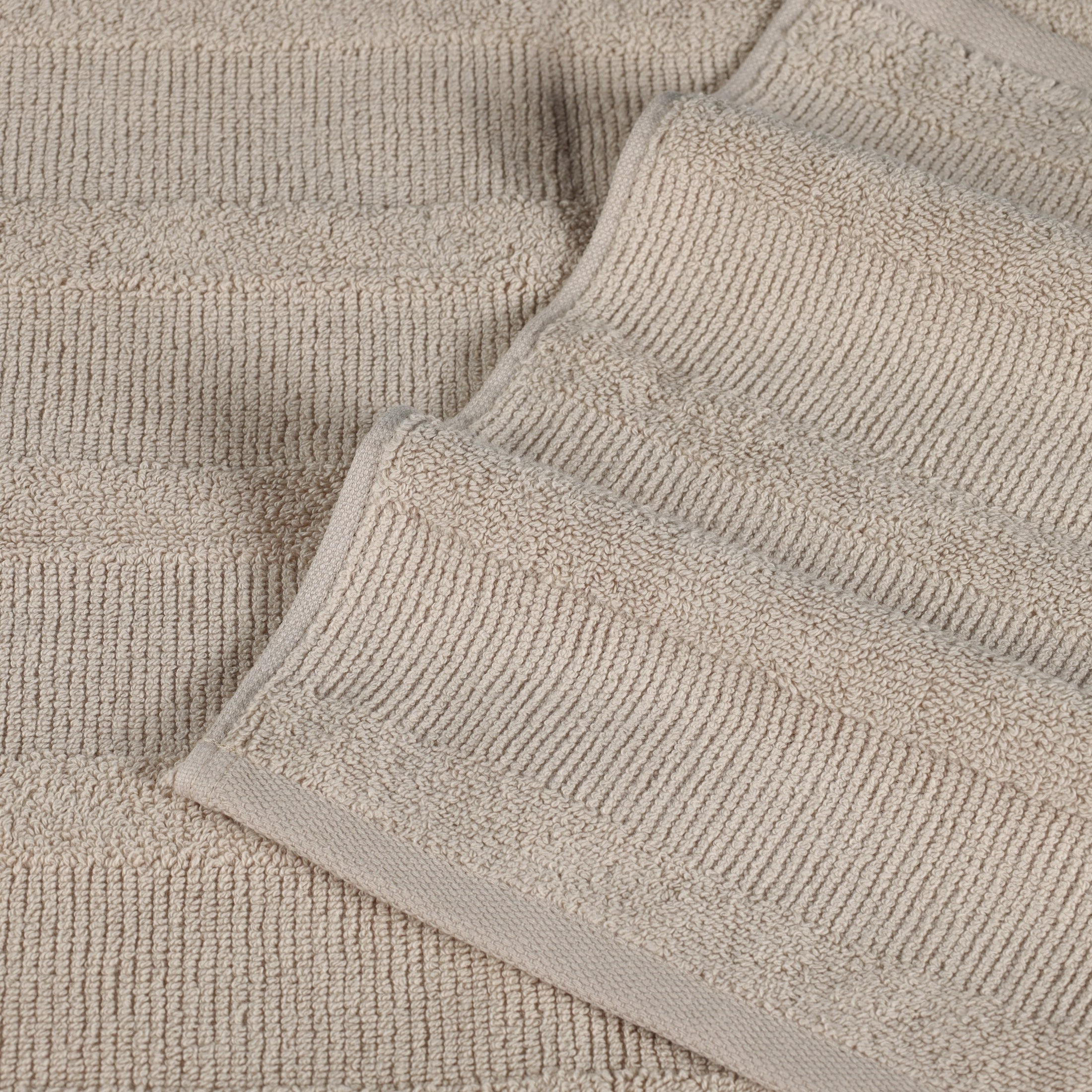 Premium Ribbed Turkish Cotton Quick-Dry 3-Piece Towel Set - Ultra Absorbent, Soft & Durable Bath, Beach & Gym Towels for Spa, Pool & Travel Use