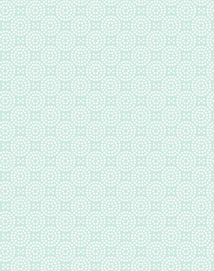 Dot Dot Peel and Stick Wallpaper by Wallshoppe - Mint Green Self-Adhesive Removable Wallpaper for Bedroom, Nursery, or Home Office Decor