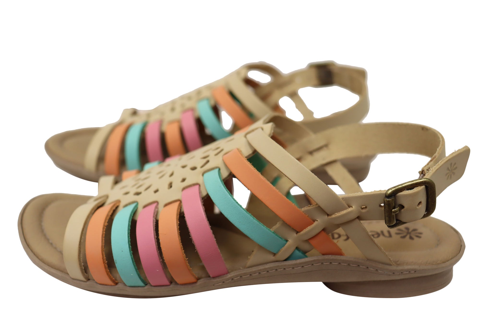 New Face Mary Women's Comfortable Leather Sandals - Handmade in Brazil - Perfect for Summer, Beach & Casual Outings