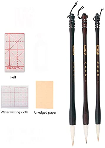 Premium Chinese Calligraphy Brush Set - Goat Hair Calligraphy Pens for Beginners & Professionals | Watercolor Drawing, Kanji Writing, Traditional Asian Art Supplies | Perfect for Home Studio, Classroom & Gift Giving