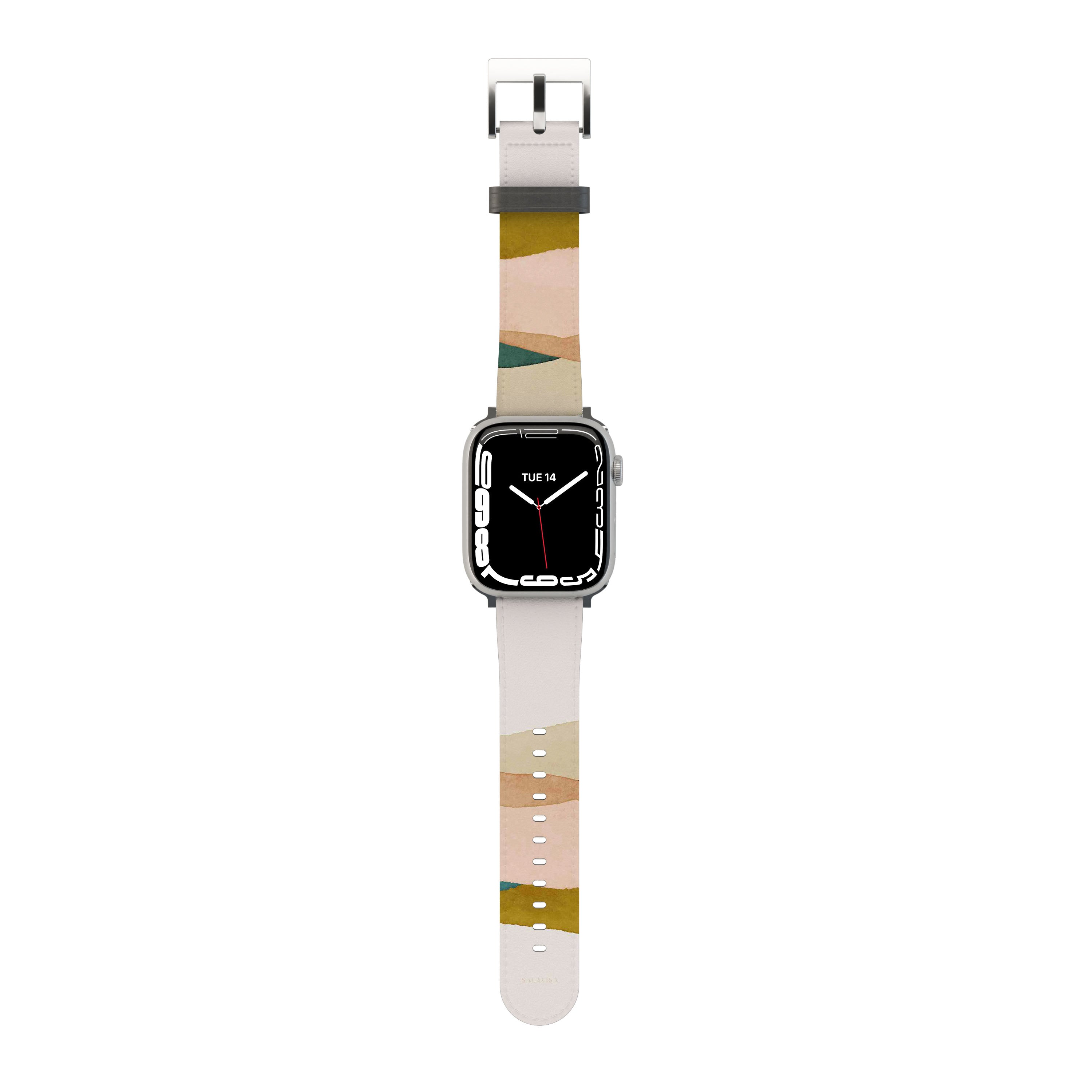 Premium Neutral Dune Apple Watch Band - Soft Silicone Replacement Strap for Apple Watch Series 9/8/7/6/SE - Perfect for Workouts, Running & Everyday Wear