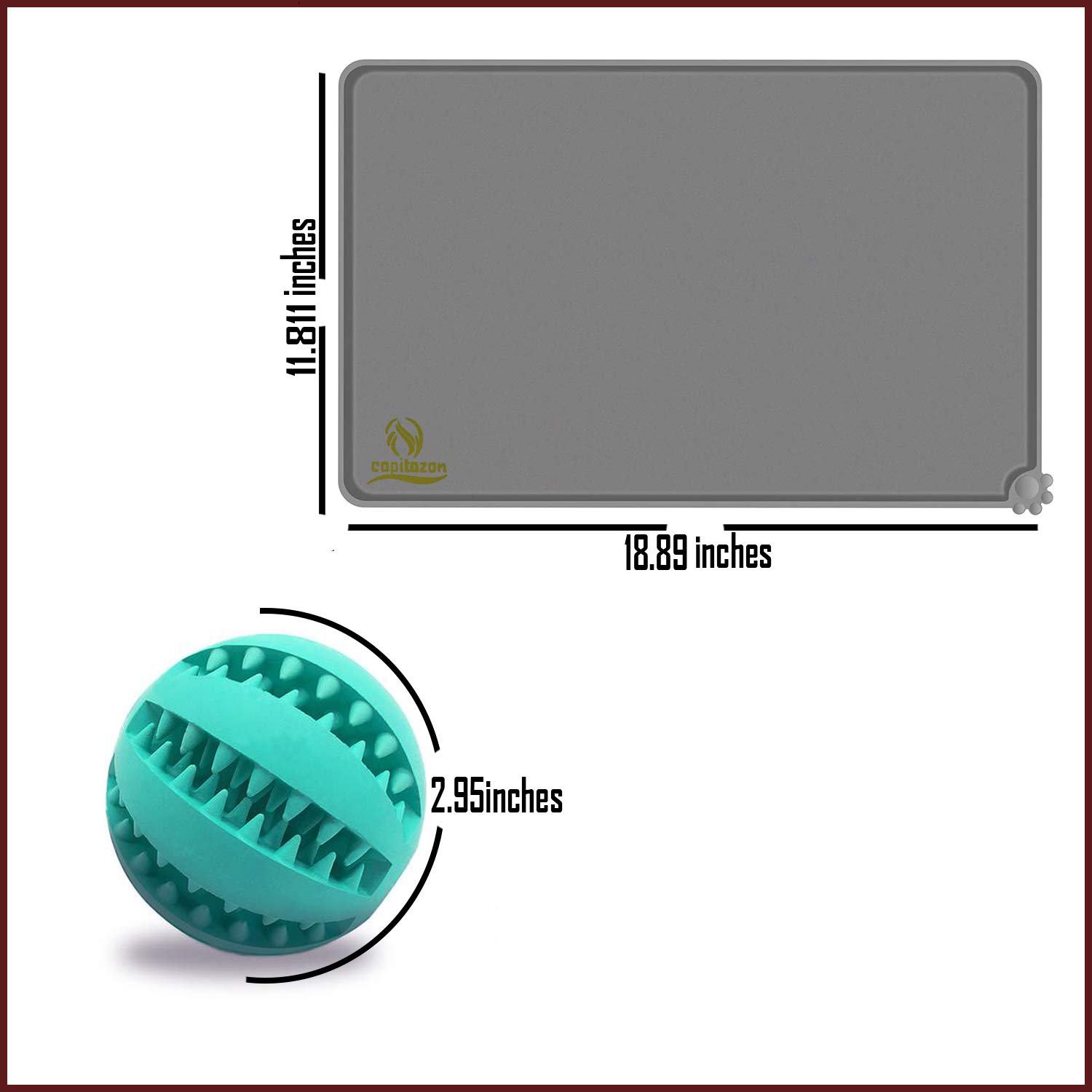 CYOIDAI Durable Dog Ball Toys with Silicone Feeding Bowl Mat - Interactive IQ Puzzle Chew Toys for Small & Large Dogs - Teeth Cleaning, Chewing, Playing & Treat Dispensing - Perfect for Indoor Play, Training & Mental Stimulation