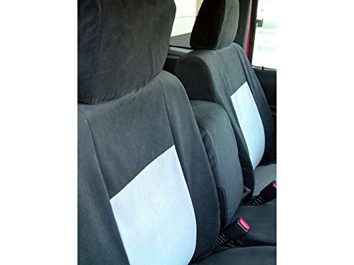 **Durafit Custom Seat Covers for 2010-2012 Ford Ranger Pickup - 60/40 Bench Split Black Leatherette with Gray Velour Inserts - Perfect Fit & Protection for Daily Commute & Off-Road Adventures**