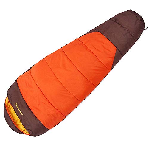 Best 3 Season Unisex Adult Sleeping Bag for Camping, Hiking & Outdoor Adventures - Lightweight, Portable with Tote Bag - Perfect for Backpacking, Travel & Emergency Kits (Orange)