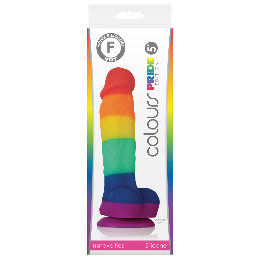 Colours Pride Edition 5 Dildo - Firm Silicone Adult Toy for LGBTQ+ Pleasure | Perfect for Solo Play & Couples Intimacy