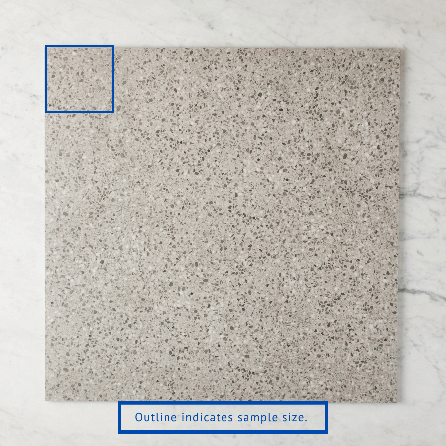 Redfern External Terrazzo Look Grey Tile Sample - Premium Porcelain Floor & Wall Tile for Bathroom, Kitchen, and Outdoor Patio Decoration