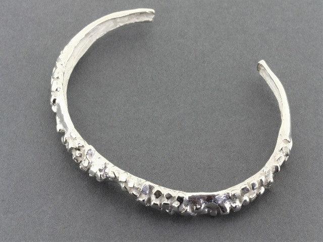 Stylish Druzy Cuff Bracelet in Sterling Silver - Perfect for Casual Wear & Special Occasions