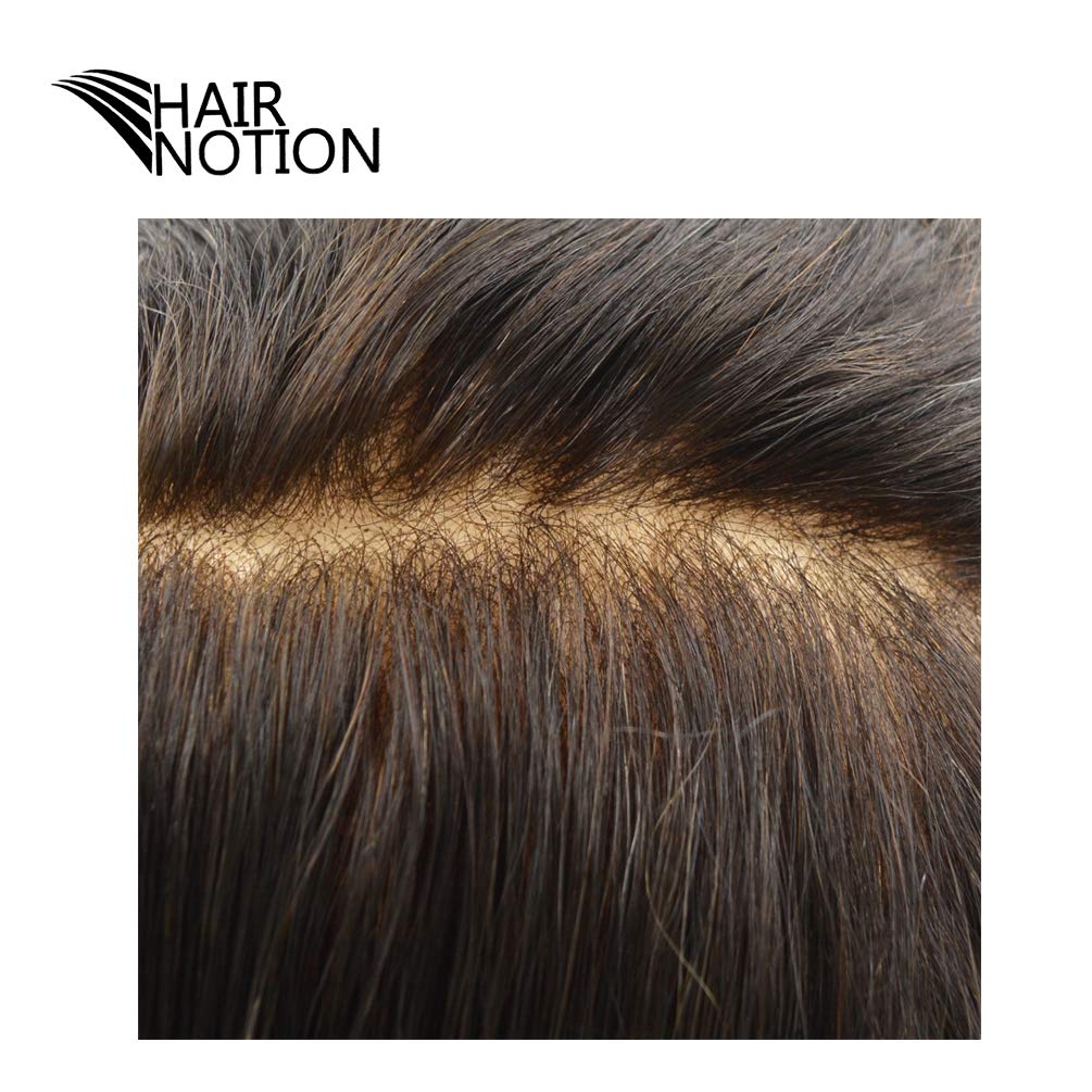 Men's Invisible Hairline Swiss Lace Toupee - 8x10 Real Human Hair Wig in Natural Black 1B | Undetectable Hair System for Thinning Hair & Baldness | Perfect for Daily Wear, Special Occasions & Confidence Boost