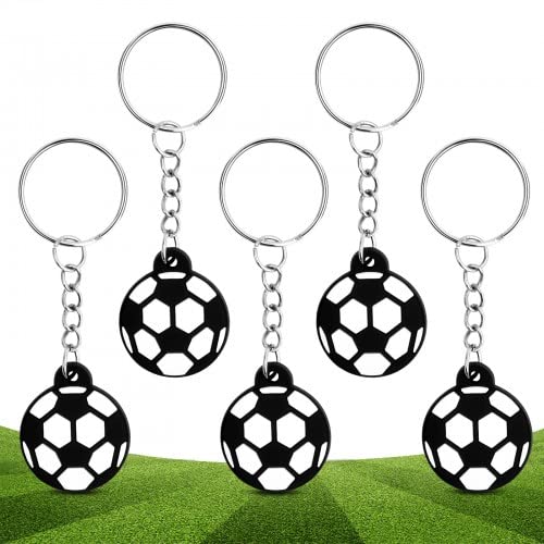 10PCS Football Keychains - Soccer Key Rings for Backpacks & Gifts