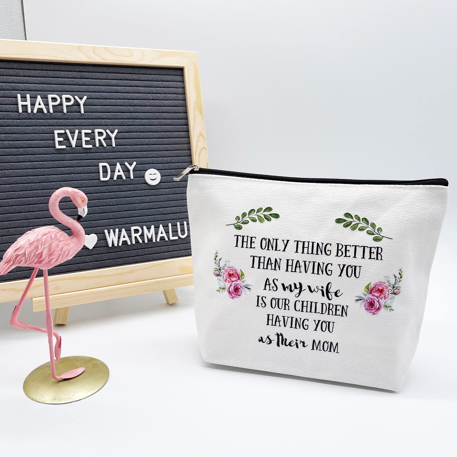 Stylish Makeup Bag for Wife - Perfect Birthday, Christmas, Mother's Day, Wedding & Valentine's Day Gift - Thoughtful Present for Mom from Husband & Kids - Ideal for Travel, Work & Daily Use