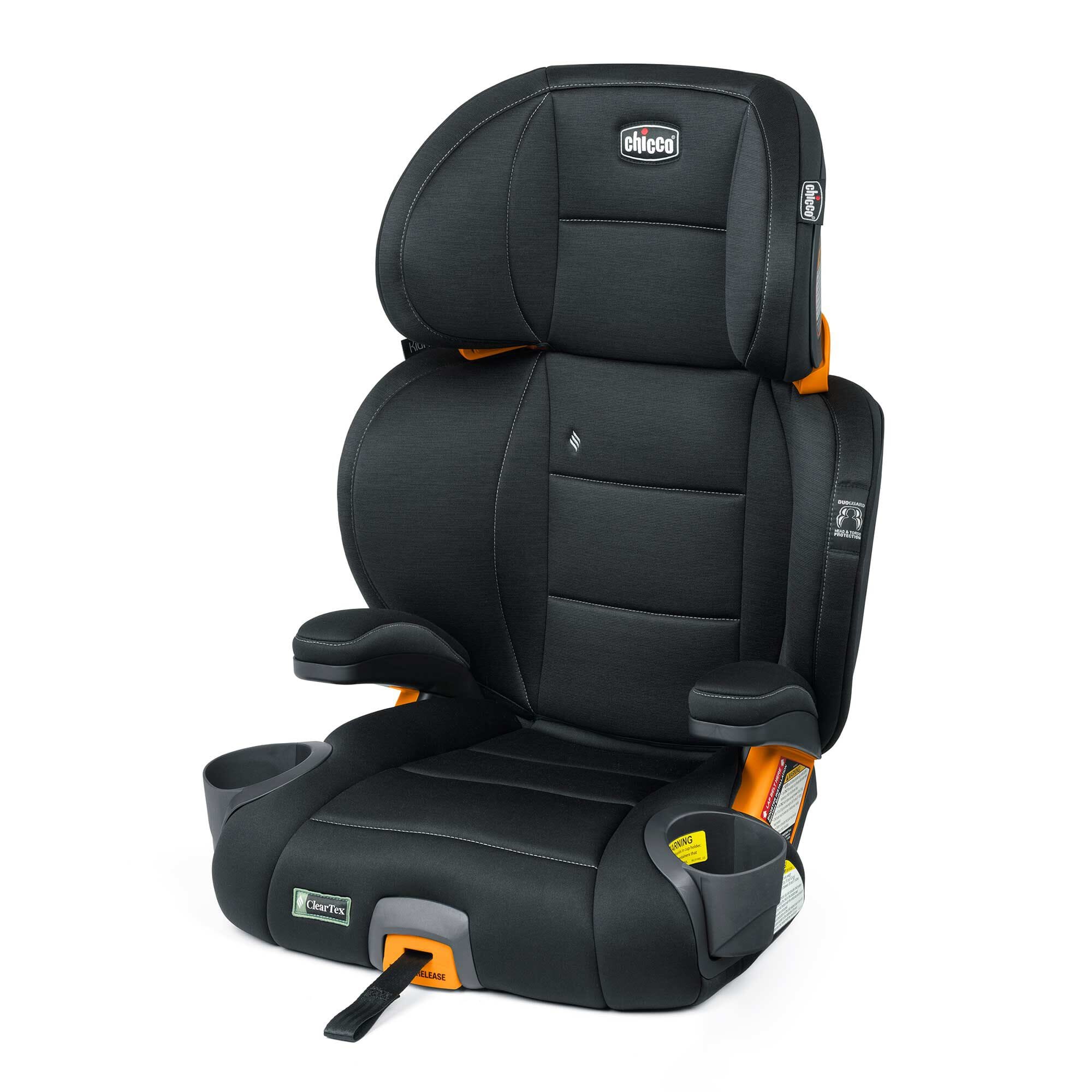 Chicco KidFit ClearTex Plus 2-in-1 Belt Positioning Booster Car Seat - Safe & Comfortable for Toddlers & Kids - Perfect for School, Travel & Family Road Trips