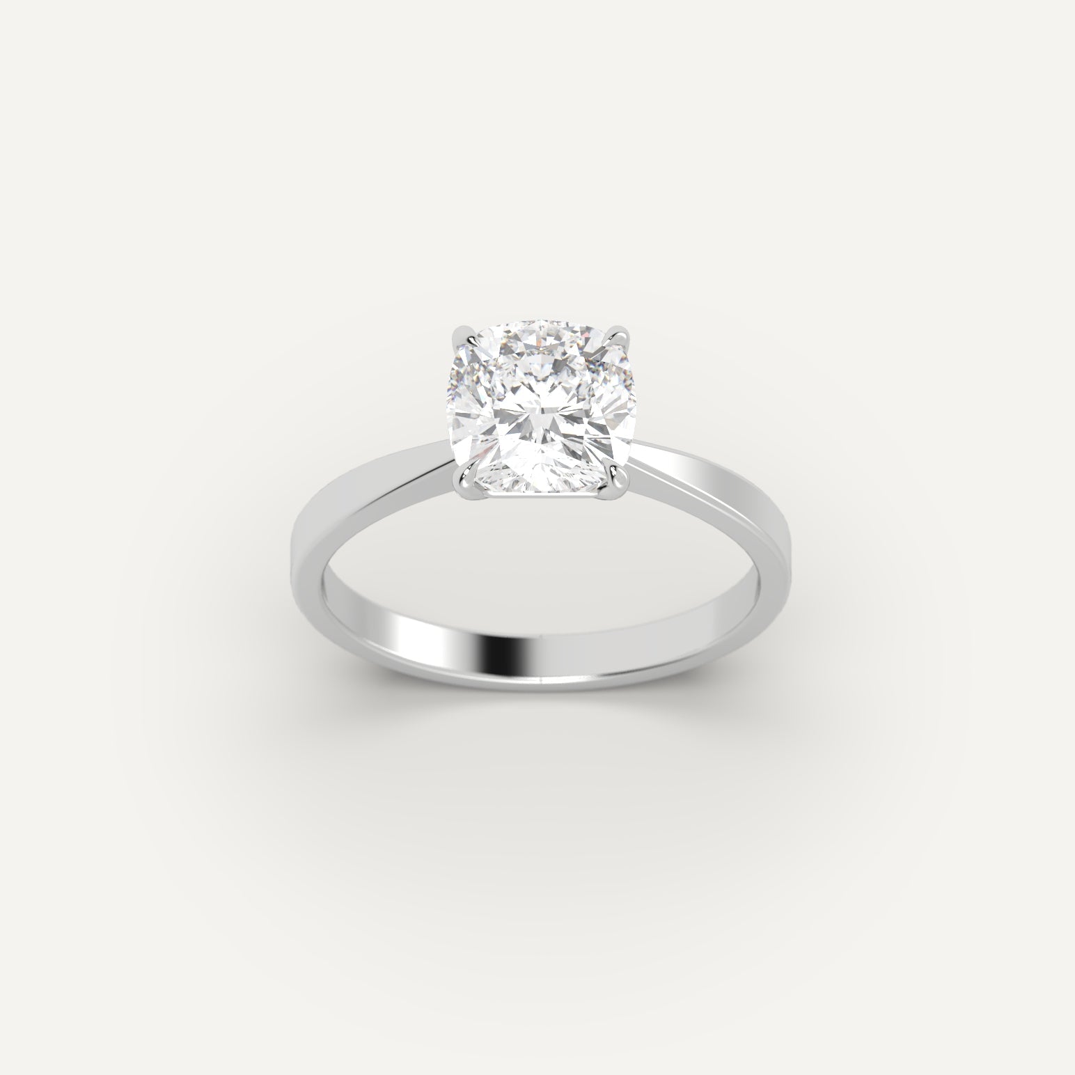 2 Carat Cushion Cut Diamond Engagement Ring - 14K White Gold Wedding Band for Women - Perfect for Proposals, Anniversaries & Special Occasions