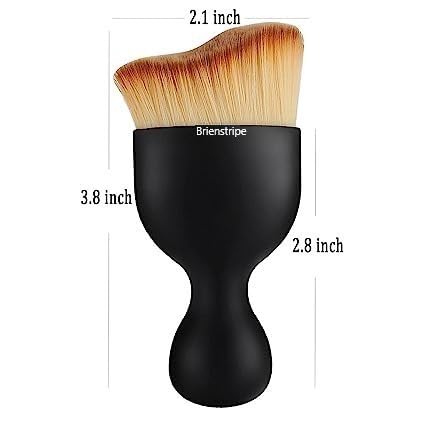 Brienstripe Foundation Makeup Brush - Soft Blending Brush for Liquid & Cream Foundation, Professional Blush & Contour Makeup Brush Set | Perfect for Everyday Makeup, Airbrush Finish & Professional Makeup Artists