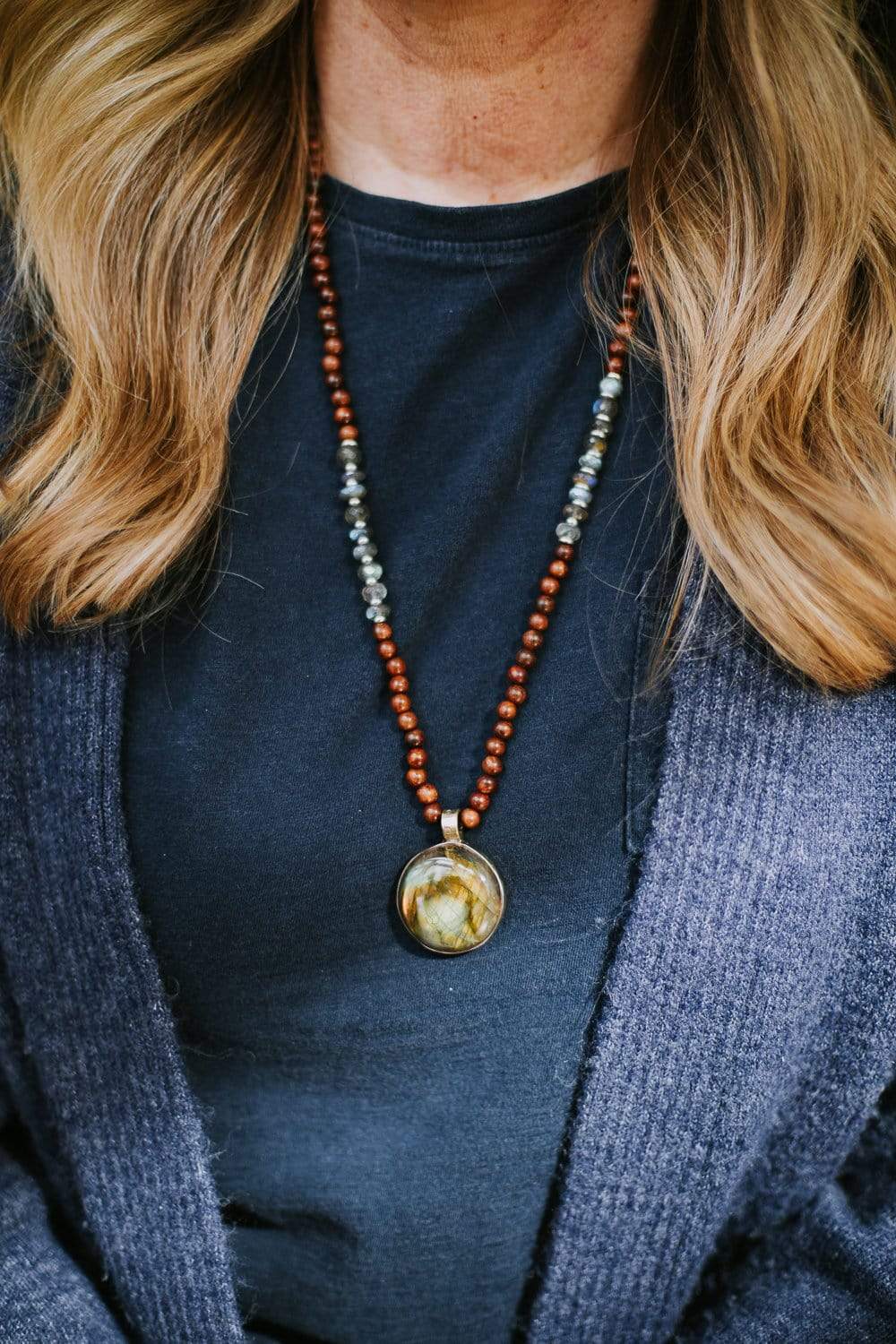 Tree of Life Healing Mala Beads - 108 Natural Gemstone Prayer Necklace for Meditation, Yoga & Spiritual Protection - Perfect for Mindfulness, Stress Relief & Positive Energy