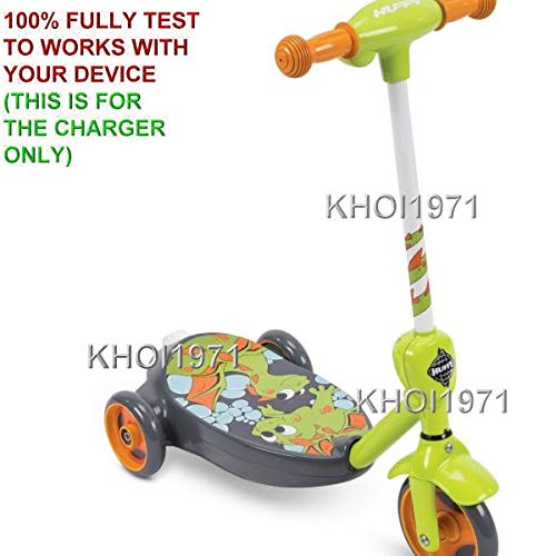 6V AC Wall Charger Power Adapter for Huffy 18007P 2-in-1 Bubble Scooter & Dragons Ride-On Toy - Replacement Battery Charger (Not OEM) - Perfect for Kids' Electric Scooters and Ride-On Vehicles