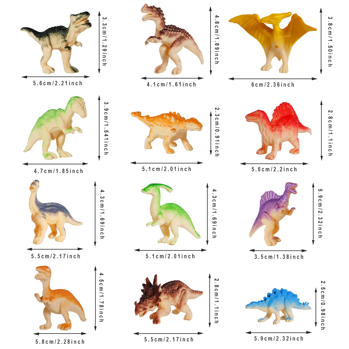 12 Pack Prefilled Easter Eggs with Mini Dinosaur Toys - Dinosaur Figures for Kids Easter Gifts, Egg Hunts, Basket Stuffers & Party Favors - Perfect for Easter Celebrations, Classroom Activities and Birthday Party Games