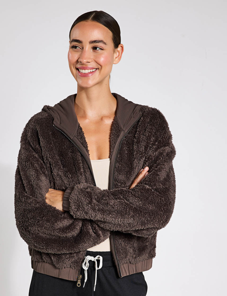 Eco-Friendly Recycled Fleece Bomber Jacket - Pine Cone Color | Warm & Stylish Outerwear for Men & Women | Perfect for Fall, Winter & Outdoor Adventures