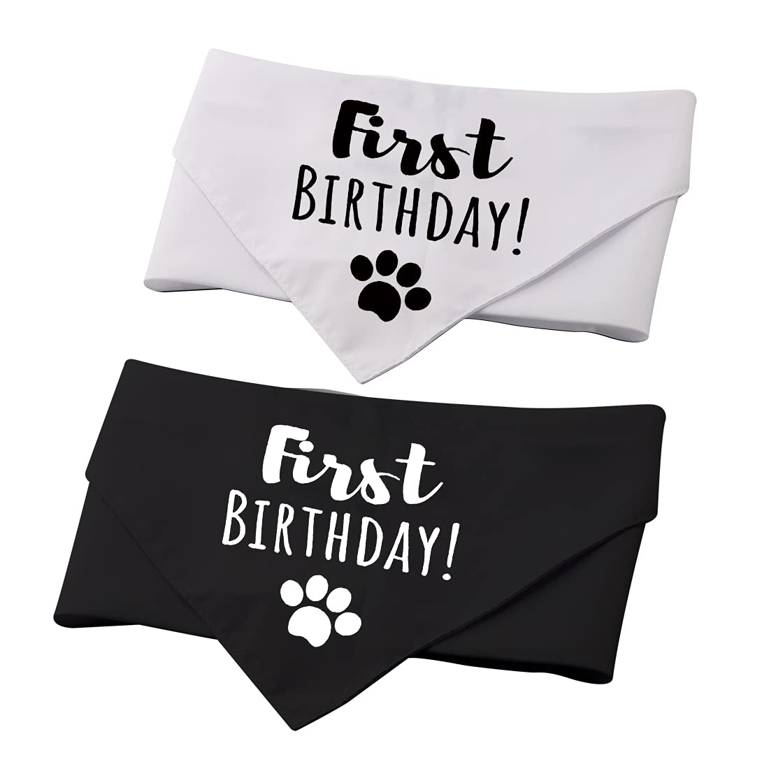 2 Pack Dog Bandana for 1st Birthday - Its My Birthday Party Accessory for Puppy & Cat - Cute Pet Bandanas for Birthday Celebrations & Photo Shoots