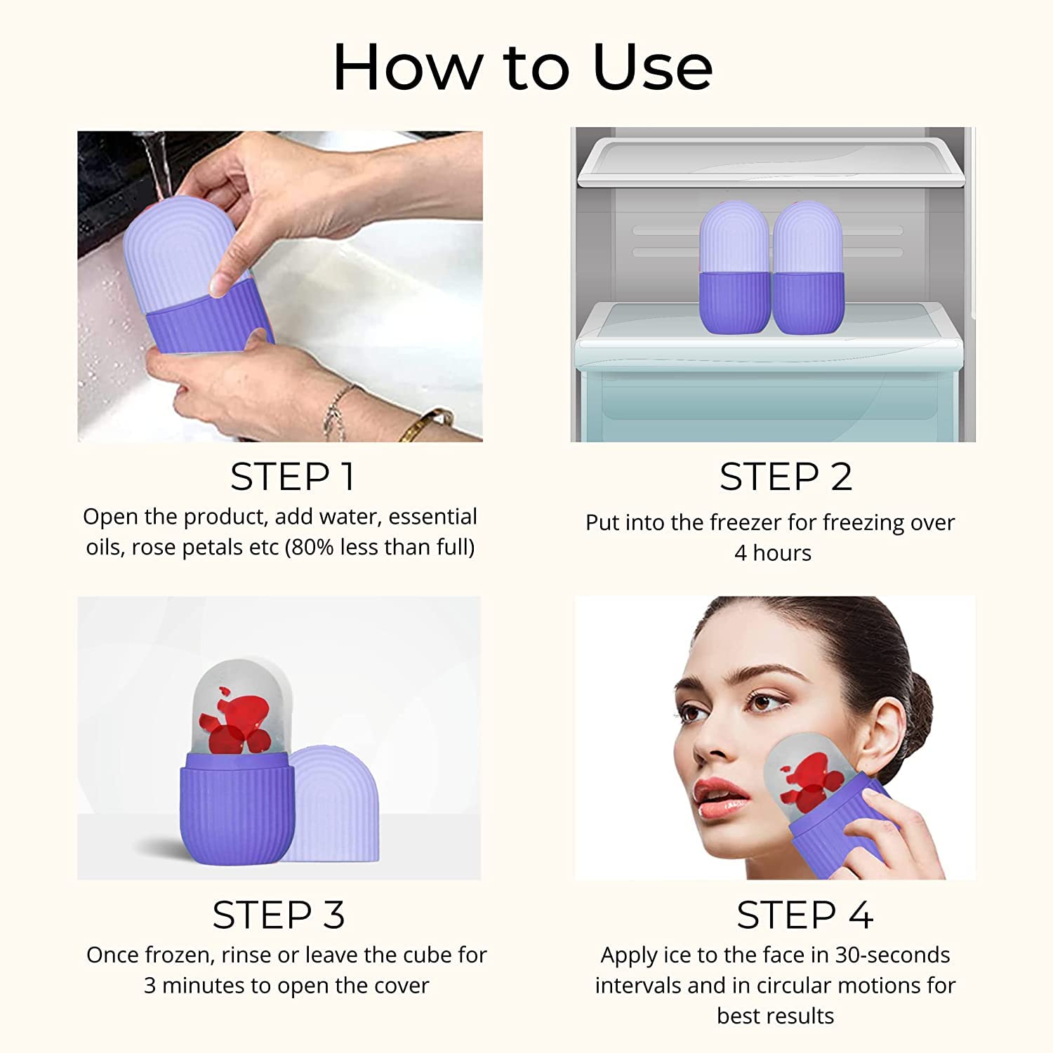 EcommerceHub Cold & Hot Gel Face Mask & Ice Roller Set for Women & Men - Soothing Facial Massager for Puffy Eyes, Glowing Skin & Relaxation - Perfect for Spa Nights & Morning Skincare Routine