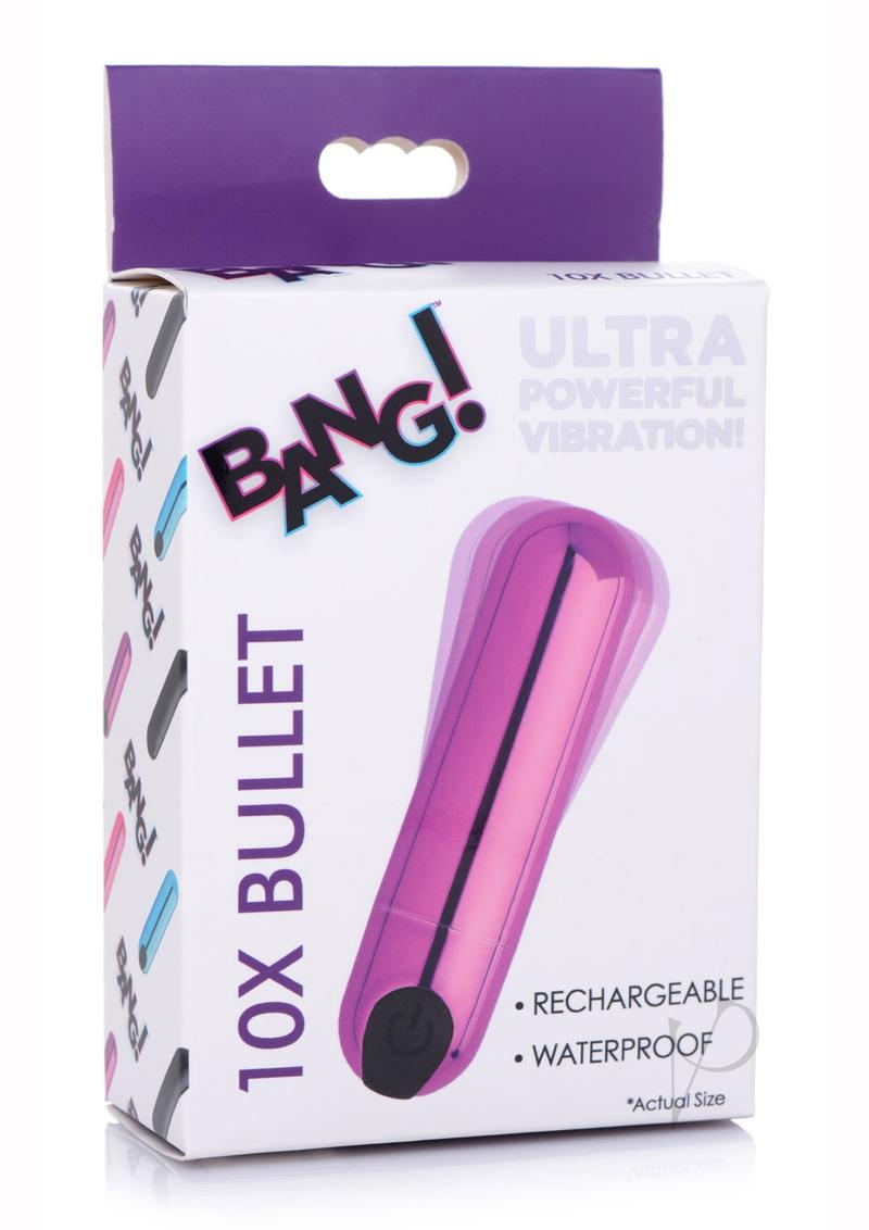 10X Powerful Rechargeable Purple Bullet Vibrator - Ultra Quiet & Waterproof for Sensual Pleasure - Perfect for Couples Play & Solo Use