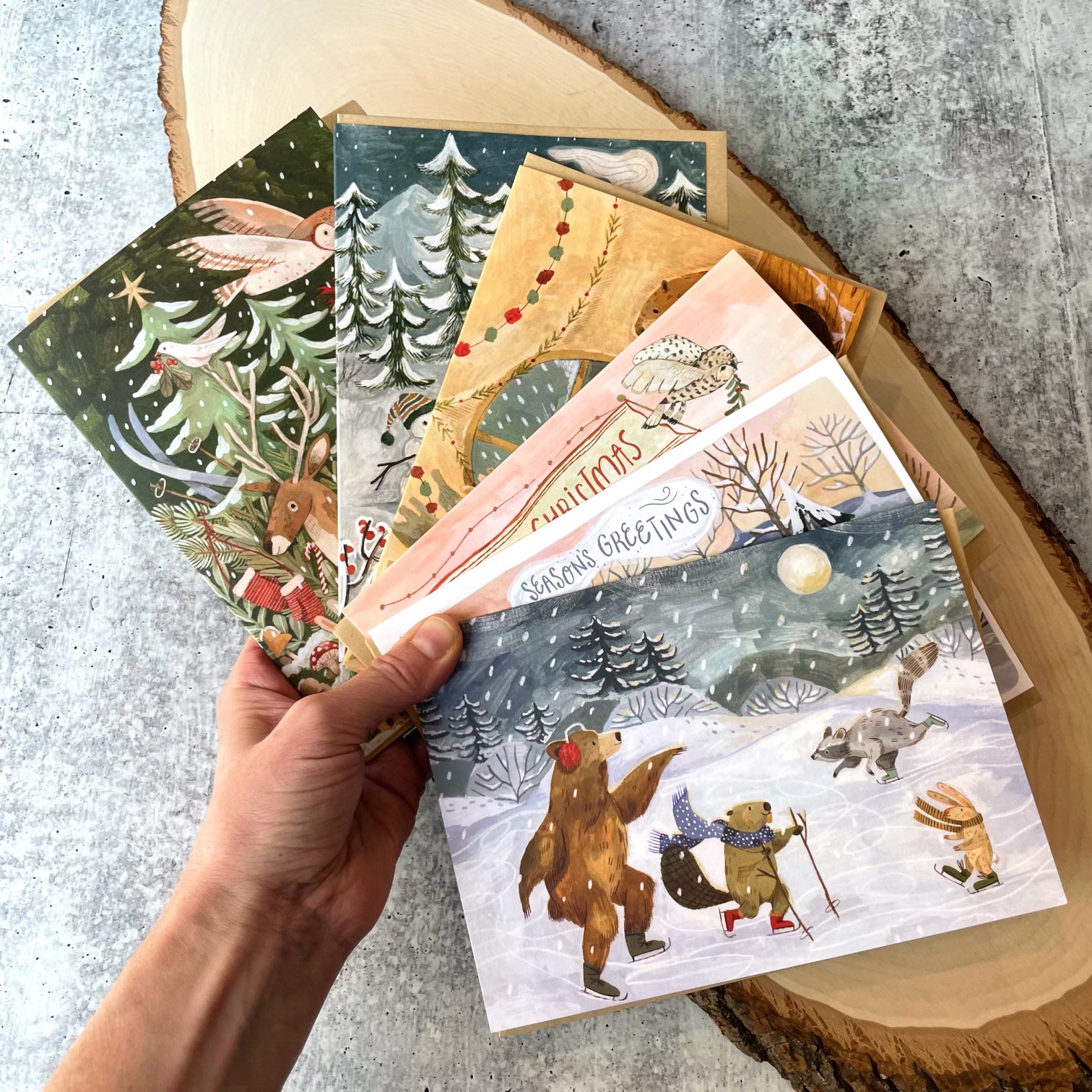 2024 Christmas Greeting Cards 6-Pack - Festive Holiday Cards for Family, Friends & Coworkers - Perfect for Christmas Wishes & Seasonal Celebrations