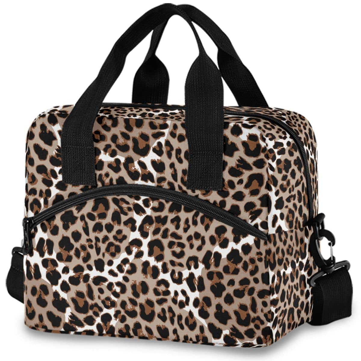 Insulated Lunch Bag Leopard/Jaguar Print - Reusable Leakproof Cooler Tote for Men & Women - Perfect for Work, School, Picnics & Outdoor Activities