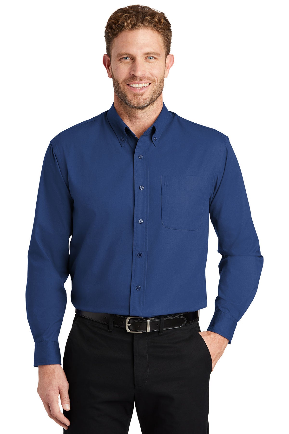 CornerStone Men's Long Sleeve SuperPro Twill Shirt - Royal Blue - Premium Workwear for Professionals & Outdoor Activities
