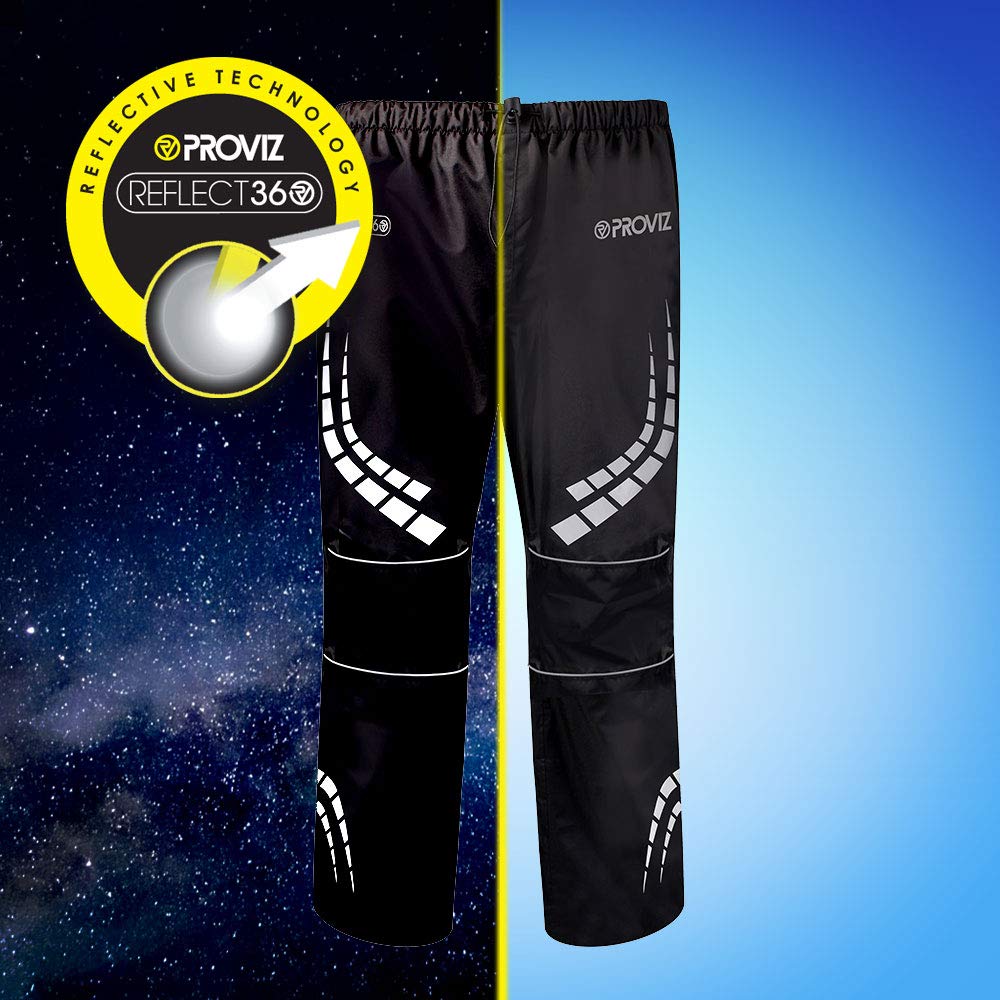 Proviz REFLECT360 Waterproof Pants for Women - High Visibility Cycling & Running Pants with Reflective Technology for Night Safety