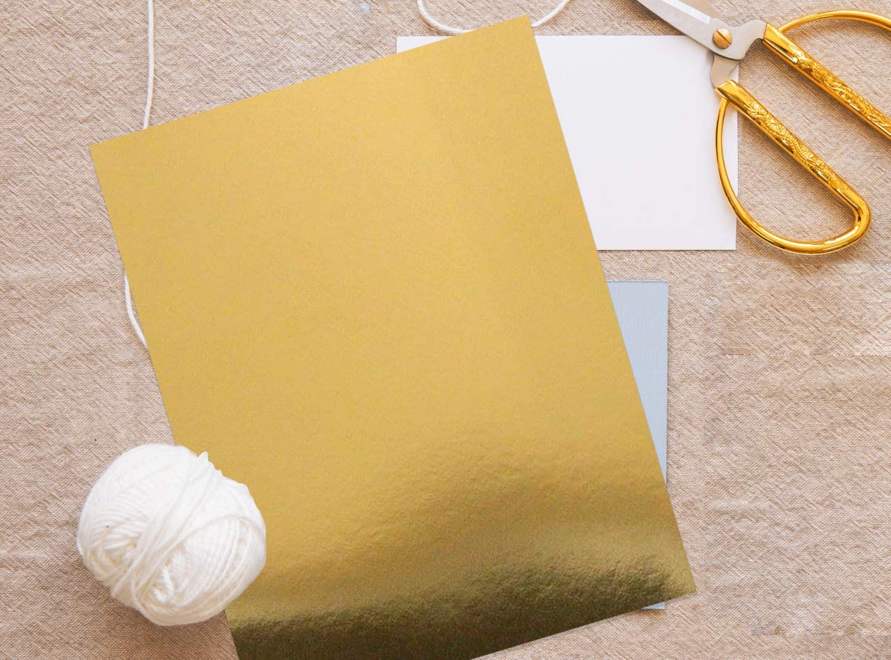Premium Gold Foil Mirror Cardstock - 8.5
