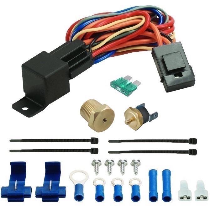 13 Row Transmission Oil Cooler with Electric Fan - NPT Thermostat Switch & Wiring Kit for Heavy-Duty Trucks & Performance Vehicles