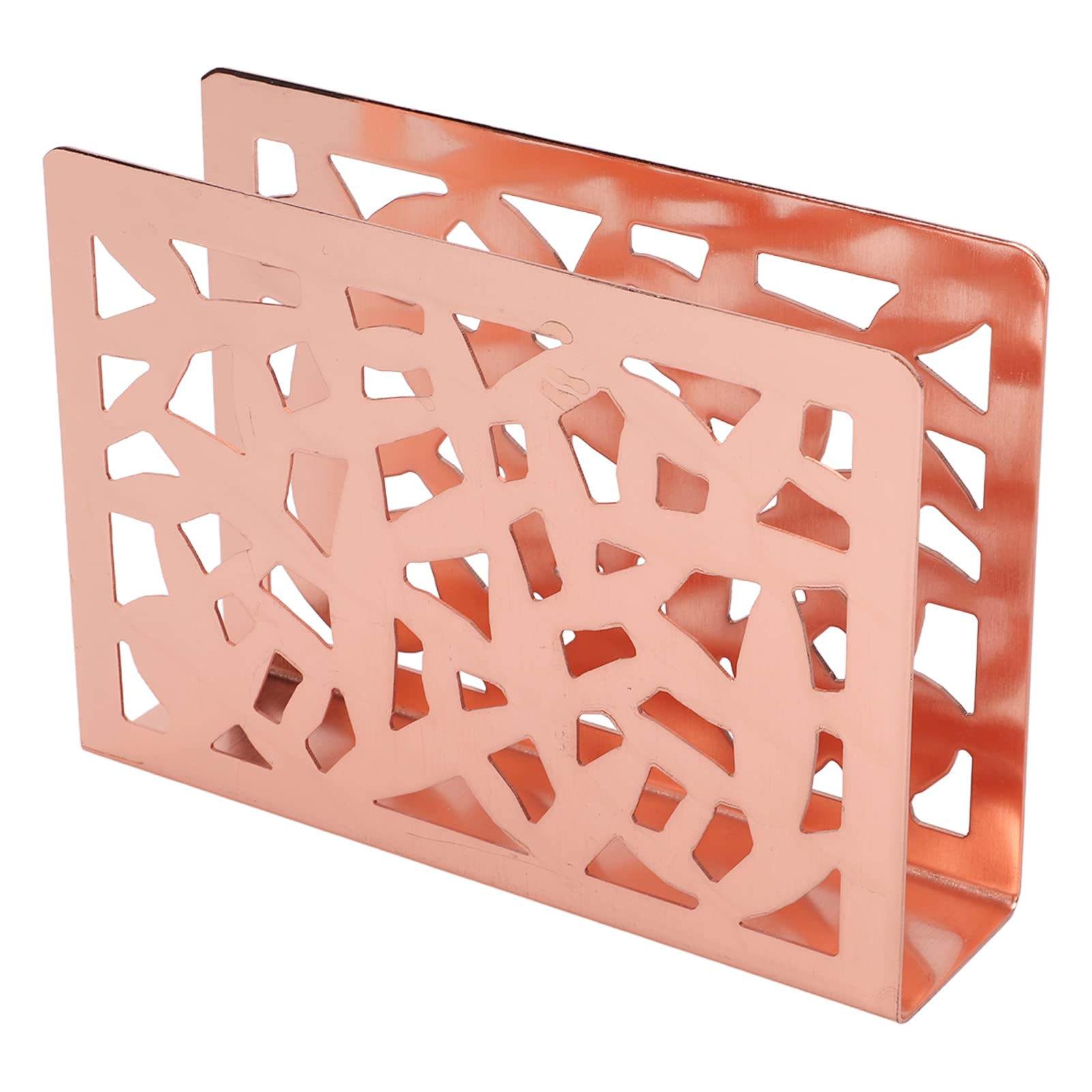 Stainless Steel Napkin Holder - Modern Frosted Tissue Box Cover for Home, Office & Dining Table Decor (Rose Gold) | Elegant Tableware for Restaurants, Kitchens & Party Settings