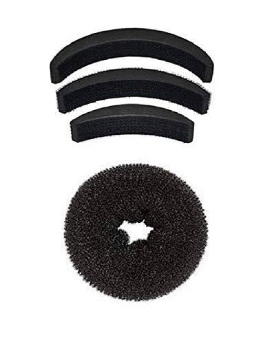 NANDANA COLLECTIONS Hair Bun Maker Kit - 3-Piece Hair Donut & Puff Combo for Women & Girls | Perfect for Updos, Ponytails & Special Occasions