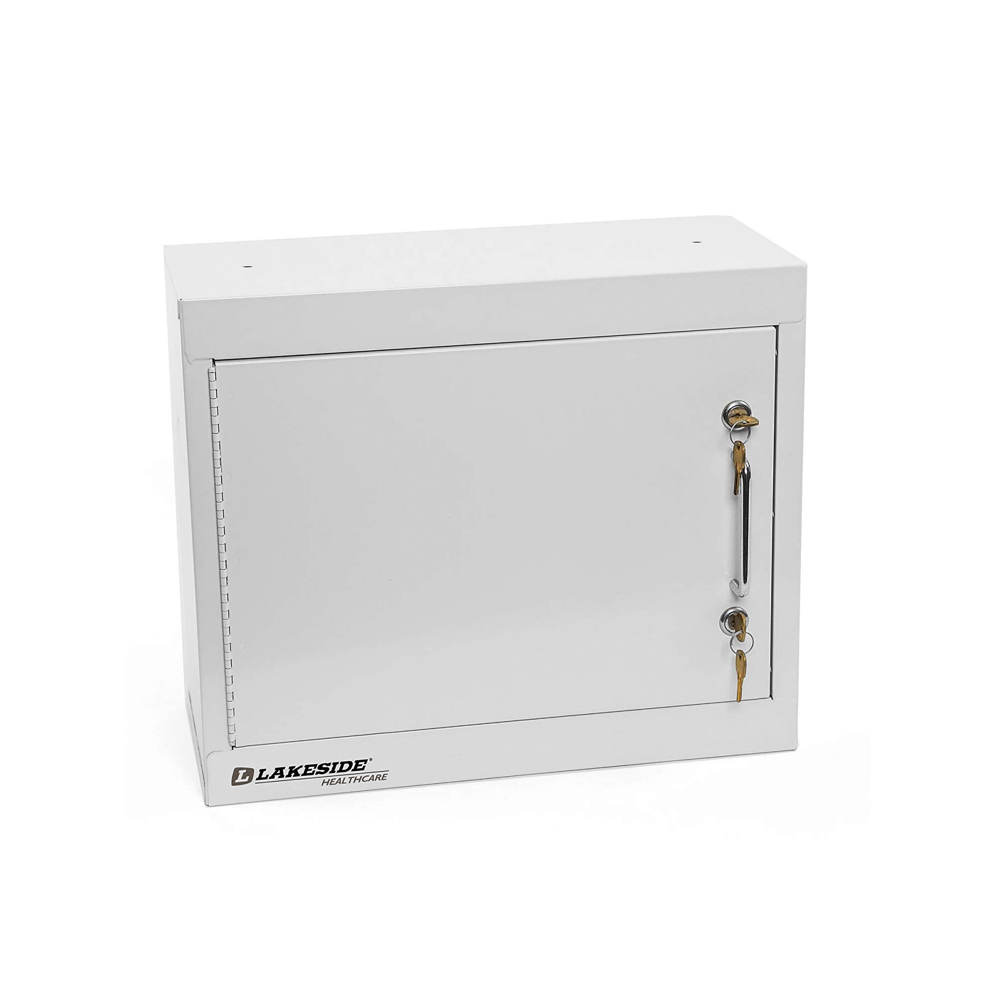 Lakeside Manufacturing LNC-1 Steel Narcotics Cabinet - Double Lock Security with 2 Adjustable Shelves, Beige (8