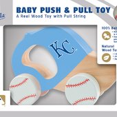 MasterPieces MLB Wooden Push & Pull Toy for Toddlers - Baseball-Themed Developmental Toy for Kids Ages 1-3 - Perfect for Early Learning & Motor Skill Development