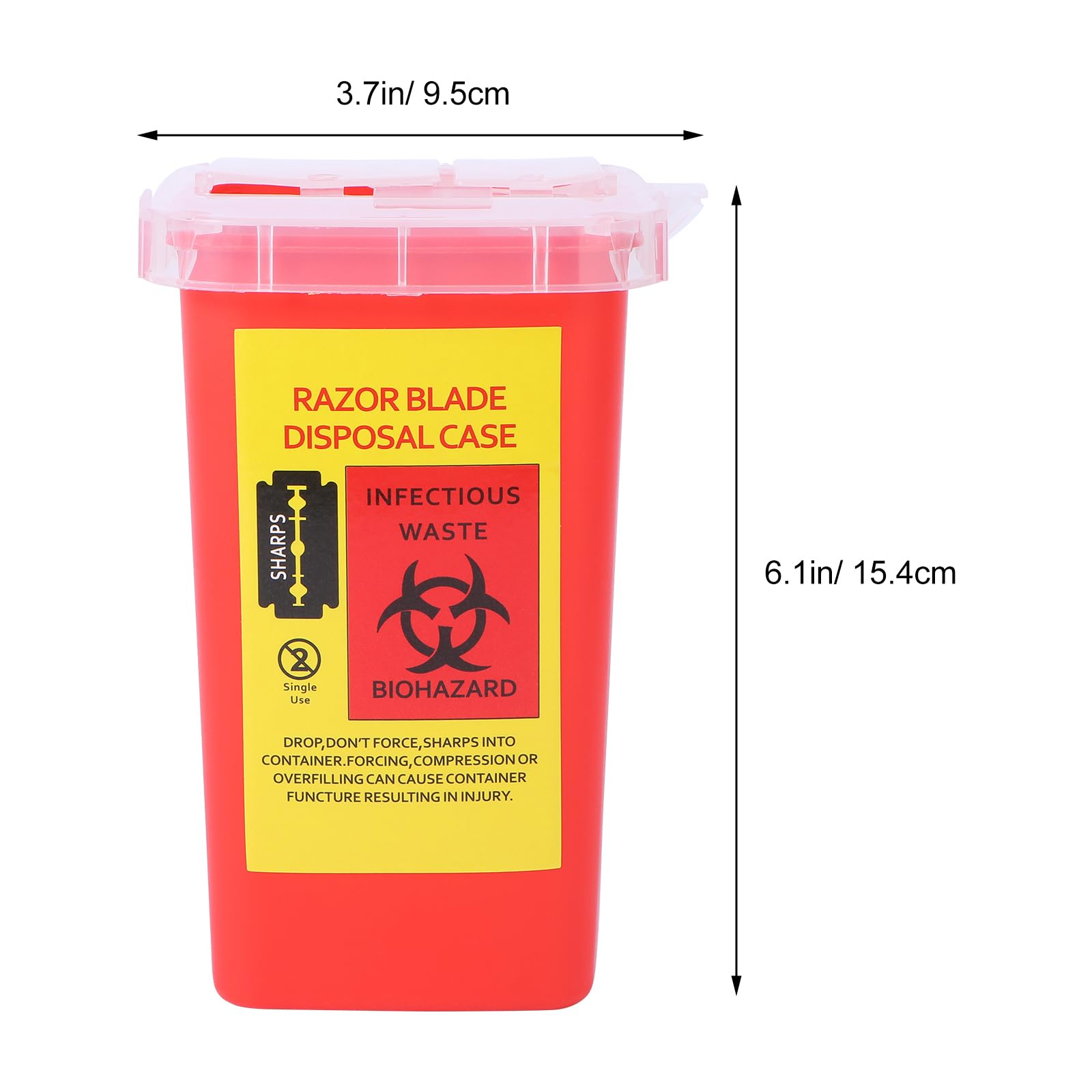 Portable Sharps Container for Barber Razor Blade Disposal - Safe & Durable Red Blade Collect Box for Home & Professional Use | Ideal for Salons, Tattoo Shops & Home Grooming