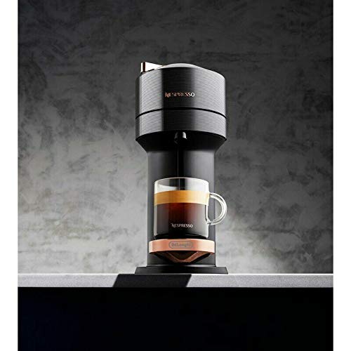 De'Longhi Nespresso Vertuo Next Coffee & Espresso Machine - Black with Rose Gold | Single-Serve Pod Brewer for Home & Office Use