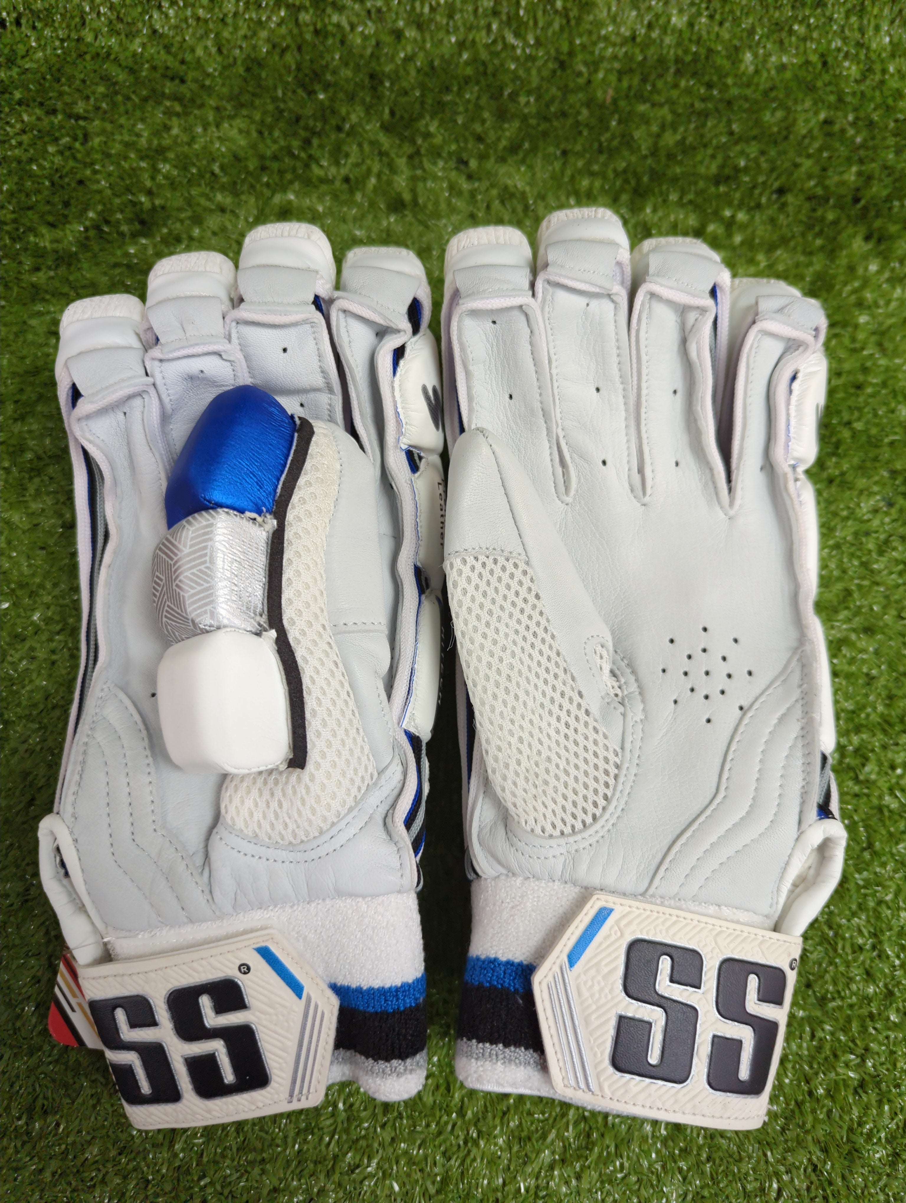 Premium SS Hitech Adult Cricket Batting Gloves - Breathable Padded Protection for Cricket Players - Perfect for Practice, Matches & Training Sessions