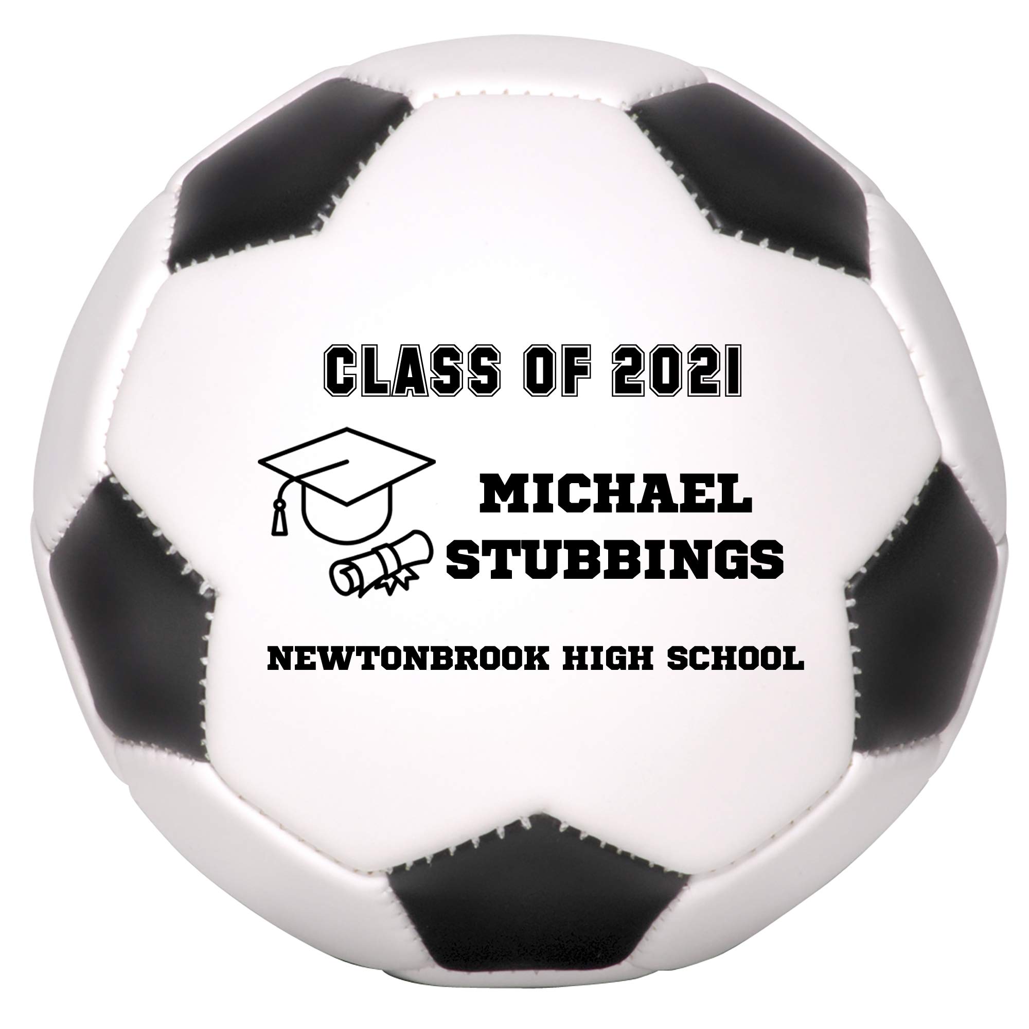 Custom Personalized 2025 Graduation Soccer Ball Gift - Perfect for Class of 2025 Students - Unique Graduation Present for Boys & Girls - Great for Senior Year Celebrations, Team Parties & Memory Keepsakes