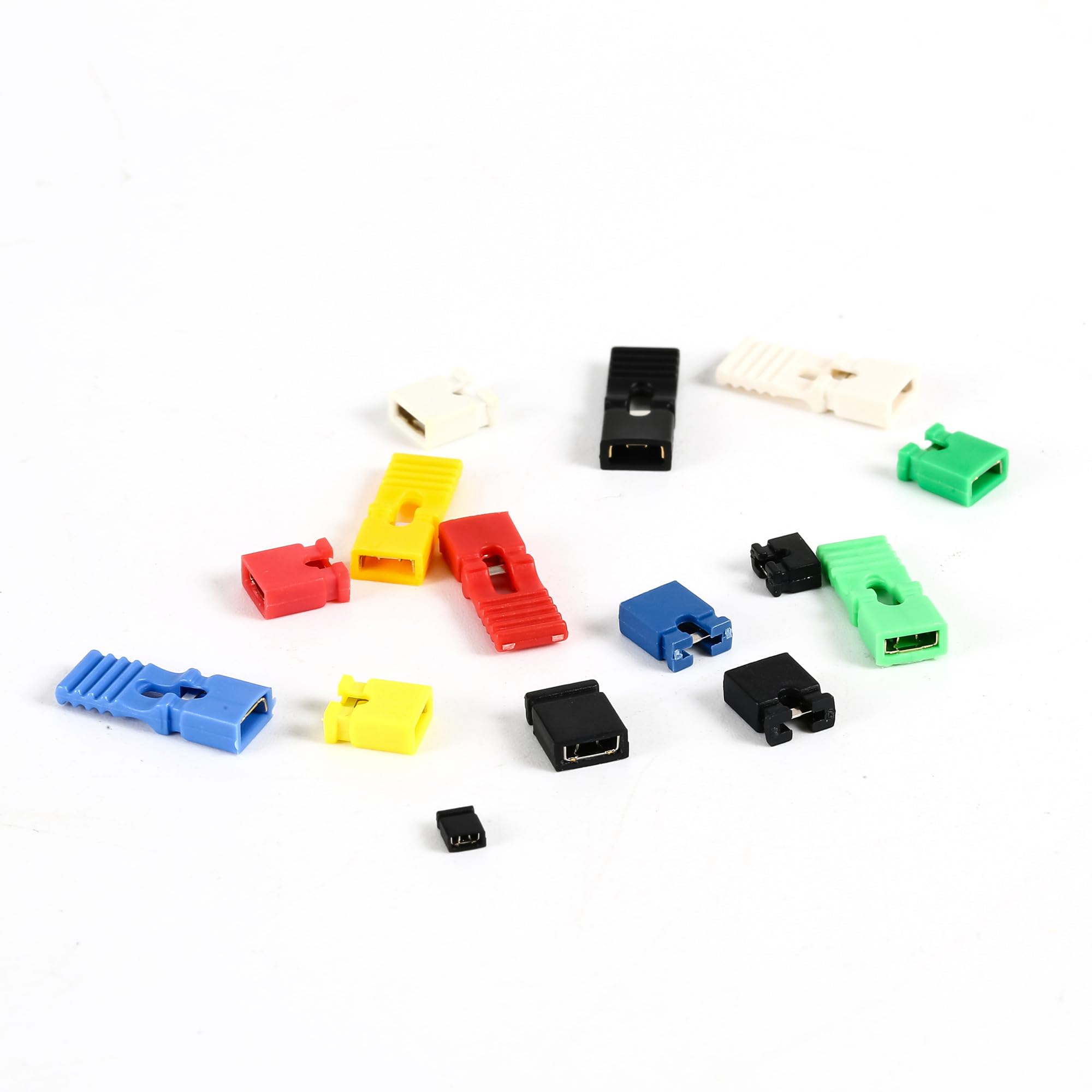 300pcs Mixed Jumper Caps Kit - 2.54mm/2.0mm/1.27mm Pin Headers for Arduino, Raspberry Pi, PCB & Circuit Boards - Durable Shunt Connectors for Short Circuit Protection - Perfect for DIY Electronics, Prototyping and Hardware Projects