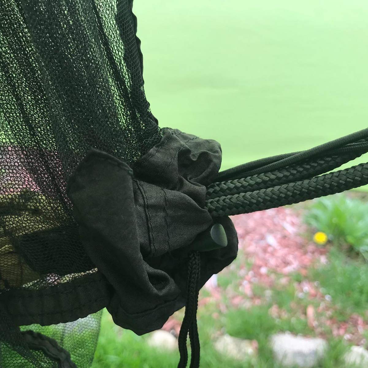 XL Hammock Mosquito Net 11x4.6FT - No-See-Ums Proof Polyester Fabric with 360° Protection & Dual-Sided Diagonal Zipper - Fits All Hammocks for Camping, Backpacking, and Outdoor Relaxation