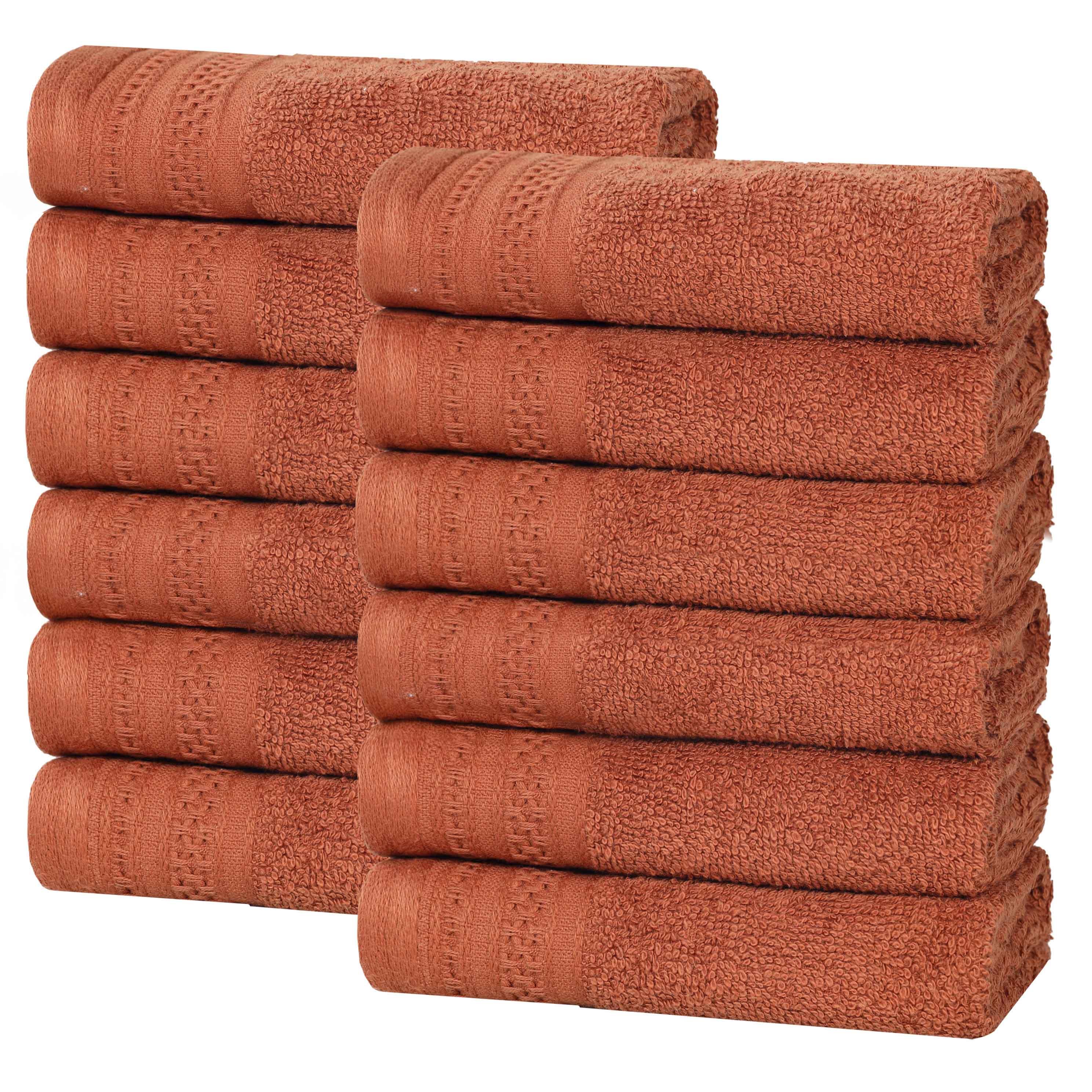 Premium Honeycomb Waffle Weave Cotton Face Towels - Ultra Soft & Absorbent Bath Towel Set of 12 for Spa, Gym, Travel & Luxury Home Use