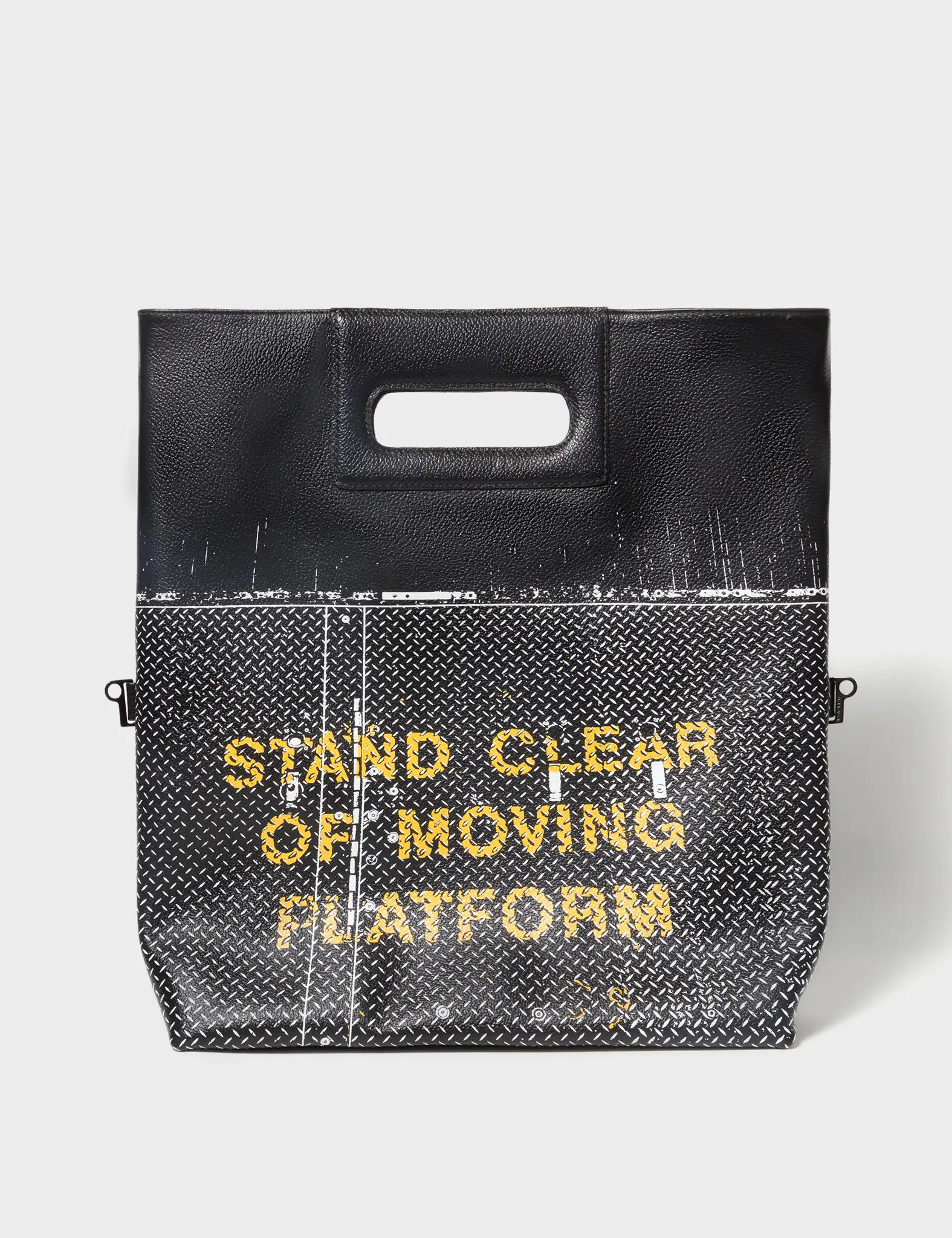 Milo Convertible Crossbody Bag for Women - Black Leather with Metal Platform Print - Perfect for Travel, Work, and Everyday Use