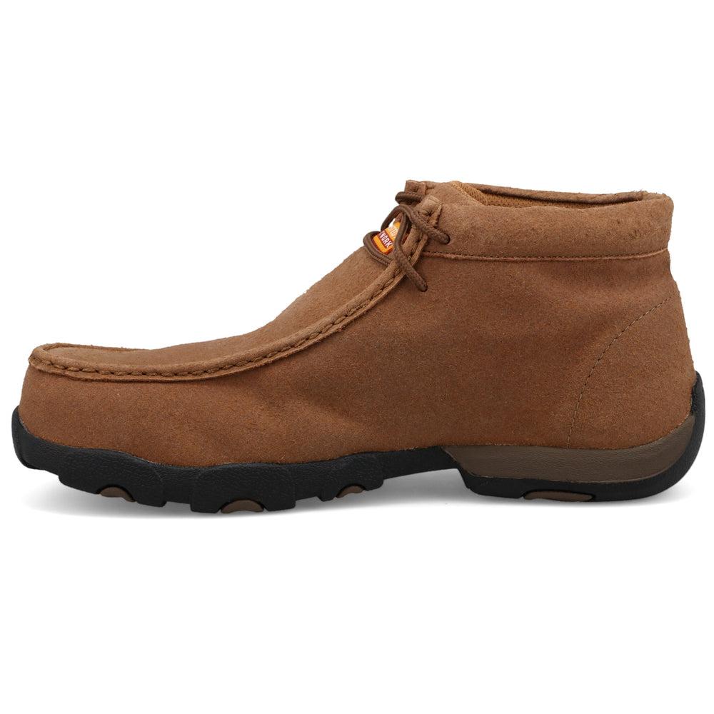 Men's Leather Work Chukka Driving Moccasin Shoes - Comfortable Slip-On Casual & Business Loafers for Office, Travel, and Daily Wear