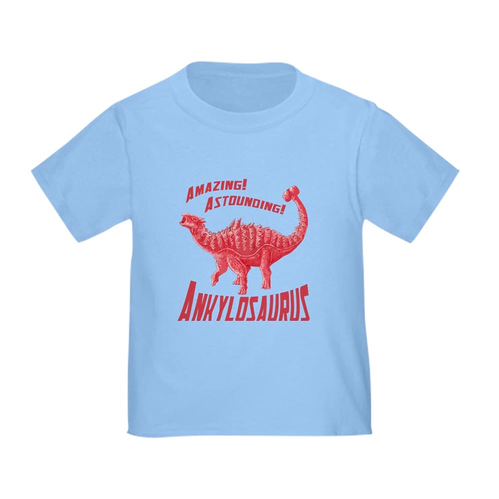 Red Ankylosaurus Dinosaur Toddler T-Shirt - Cute Kids Dino Tee for Boys & Girls | Perfect for Playdates, Preschool & Dinosaur-Themed Birthday Parties