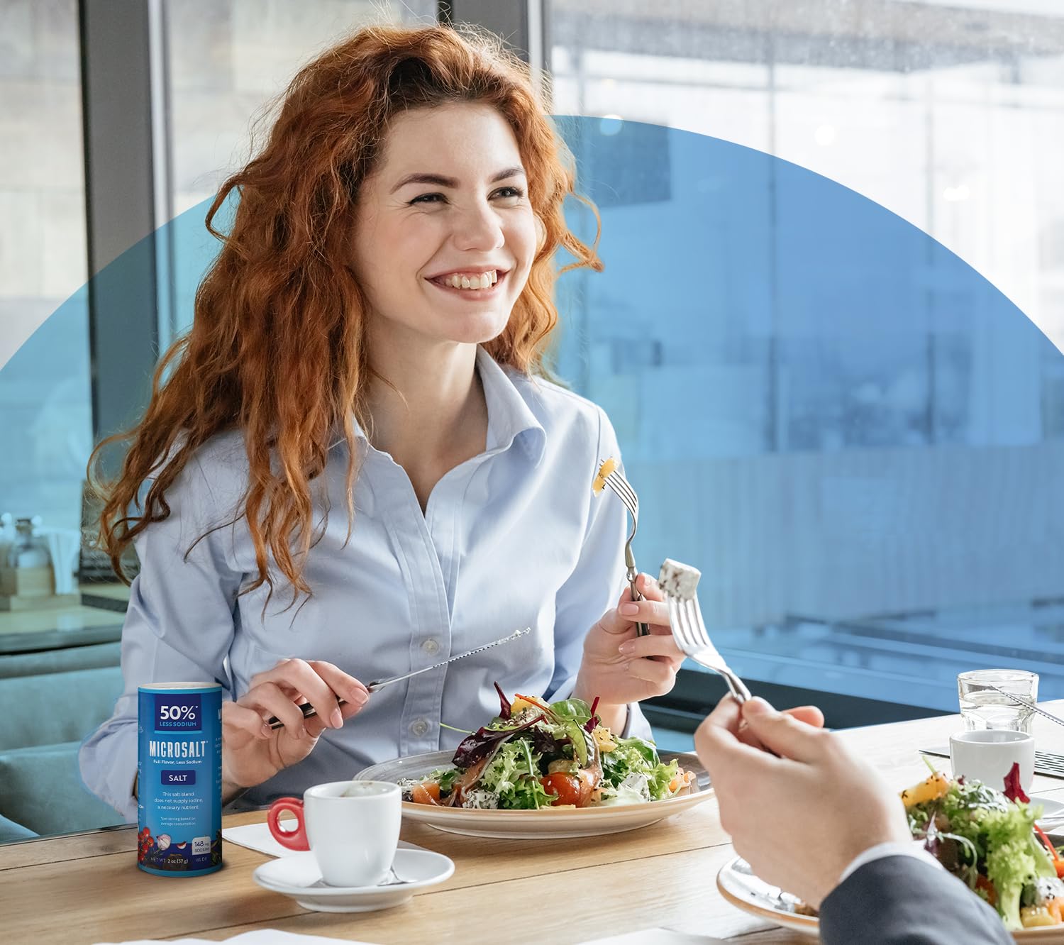 Microsalt 50% Less Sodium Salt - Healthy Salt Substitute for Cooking & Snacks | Full Flavor with Reduced Sodium | 2 oz (Pack of 2) | Perfect for Low-Sodium Diets, Heart Health & Flavorful Meals