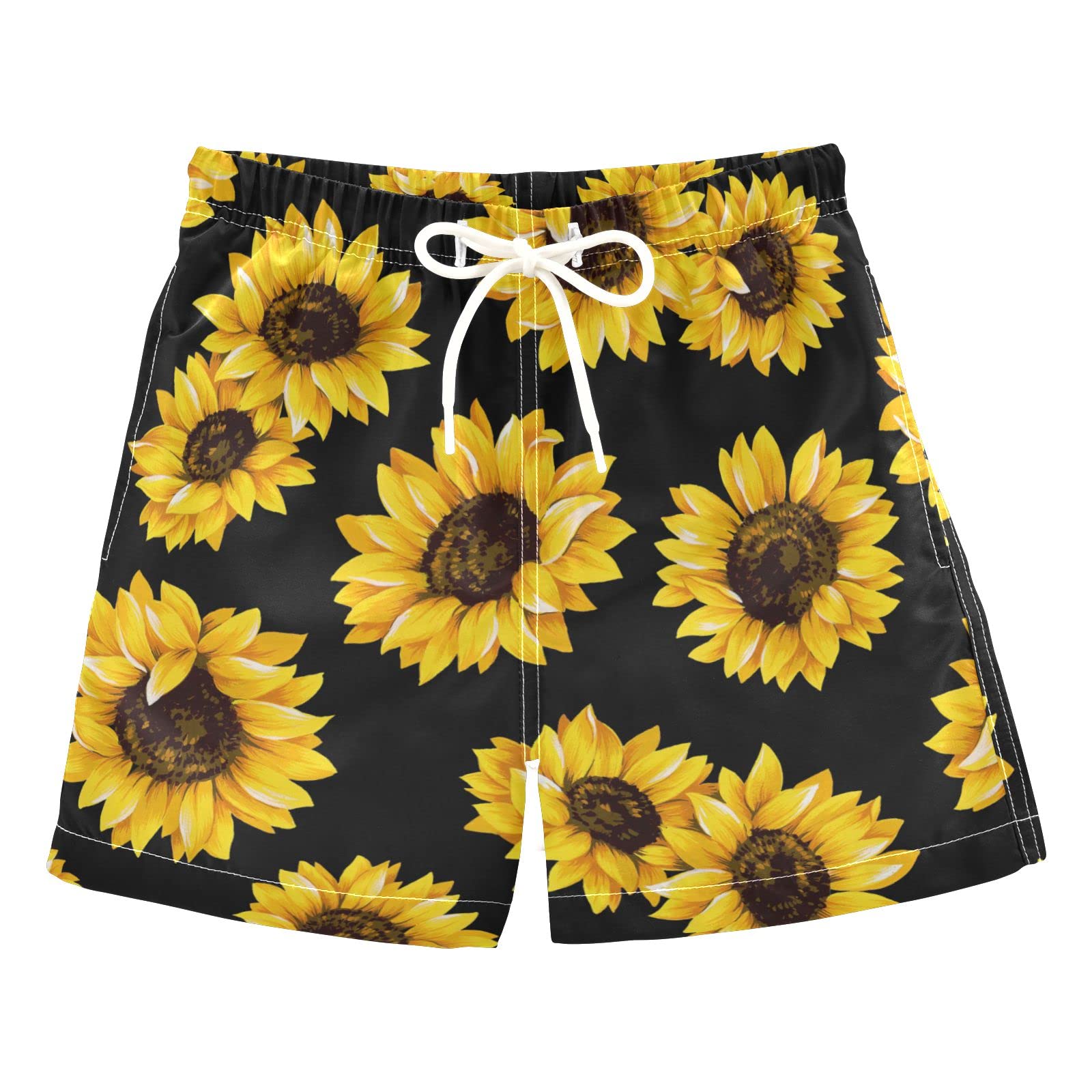 AMICHIC Boys Sunflower Swim Trunks - Quick Dry Toddler Swimwear for Kids 2-8 Years | Beach, Pool & Summer Water Play Outfit